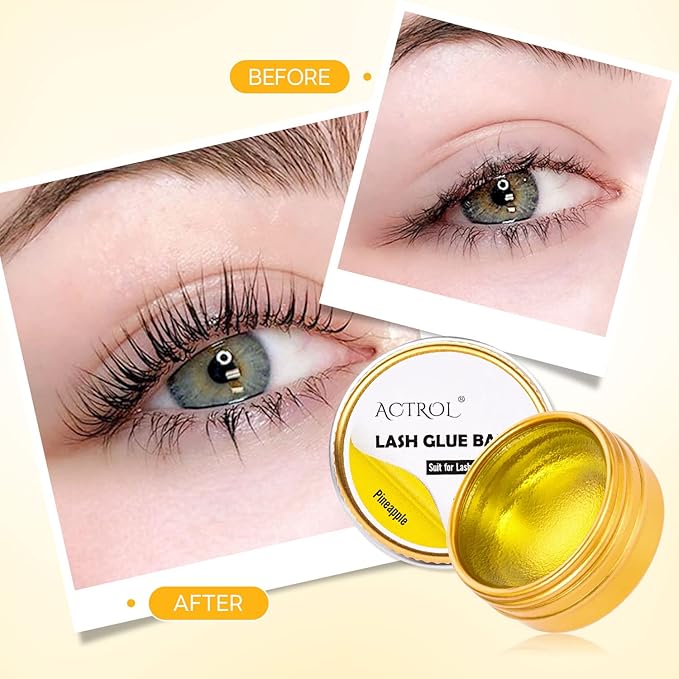 Lash Lift Glue Balm Eyelash Lifting Perm Pineapple Strong Hold Lash&Brow Perm Glue Balm Brow Adhesive Powerful Sticky Brow Lamination 0.35Oz/10G