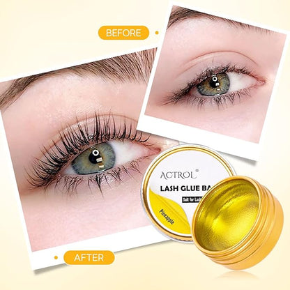 Lash Lift Glue Balm Eyelash Lifting Perm Pineapple Strong Hold Lash&Brow Perm Glue Balm Brow Adhesive Powerful Sticky Brow Lamination 0.35Oz/10G