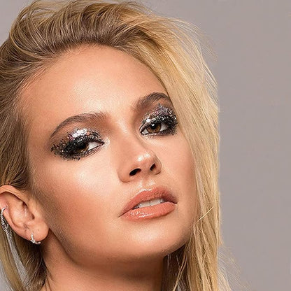 MEICOLY Black Glitter, Professional Body Paint, Mermaid Sequins Eye Glitter for Halloween Cosplay SFX Makeup, Chunky Face Gel for Women and Kids, 50ml