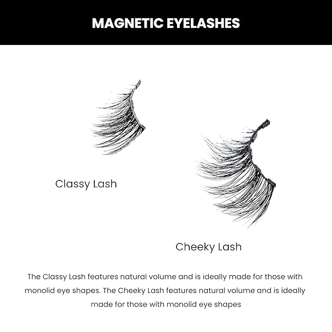 Magnetic Eyelashes with Magnetic Eyeliner Kit - Two Sets of Lashes - Natural Fake Lash Kit - Premium Reusable Lashes - No Glue - Waterproof
