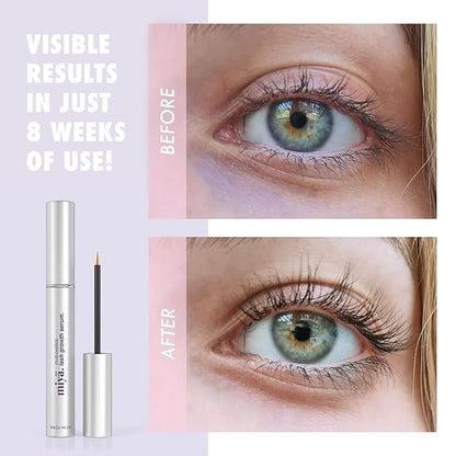 | Eyelash Growth Serum | Natural Lash Enhancer for Longer, Thicker Healthier Lashes | Gentle Effective Lash Growth Serum | Oil Free Lash Booster 3ml