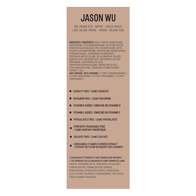Jason Wu Beauty - Wu Prime Eye - Pigment Eyeshadow Base - 9.9ml (.33 fl oz) (Space White, 9.9ml (.33 fl oz))
