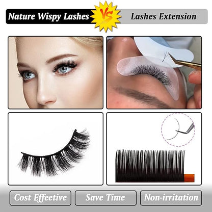 Cat Eye Natural Lashes Wispy False Eyelashes Short Fluffy Fake Lashes - 7 Pairs, ZG81