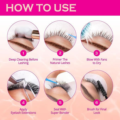 Lash Primer for Eyelash Extensions15ML Eyelash Primer Increase Lash Adhesive Bonding Power Pretreatment for Semi Permanent Lash Extension Ideal for Extend Lash Glue Retention Time(PEACH)