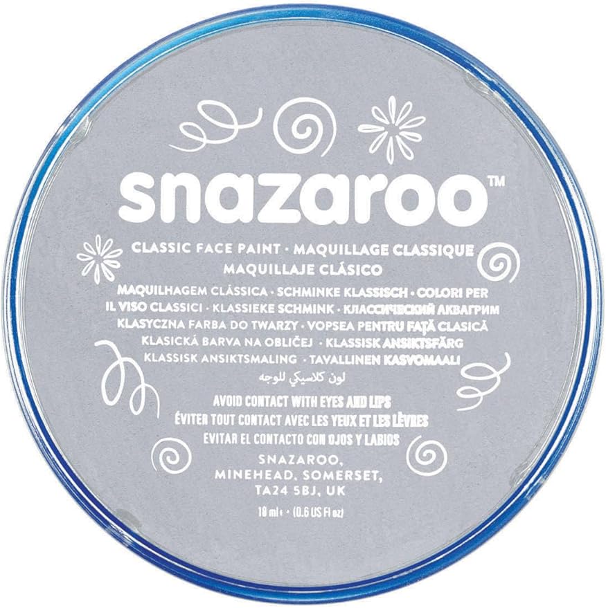 Snazaroo Classic Face and Body Paint, 18.8g (0.66-oz) Pot, Light Grey