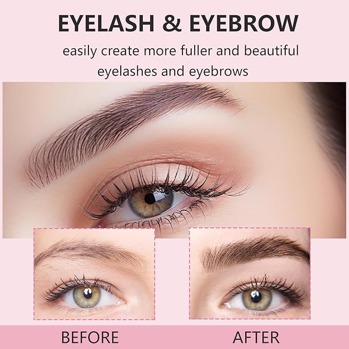 Professional Lash Lift and Brow Lamination Kit - 4 in 1 Eyelash Perm and Eyebrow Curling Set, Coffee - Suitable for Salon and Home Use