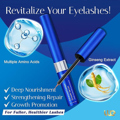 Advanced Eyelash Growth Serum for Lash: Premium Lash Enhancer for Natural Thicker and Longer Lashes – Booster for Enhanced Eyelash Thicknes 3Ml (Deepsea Blue)