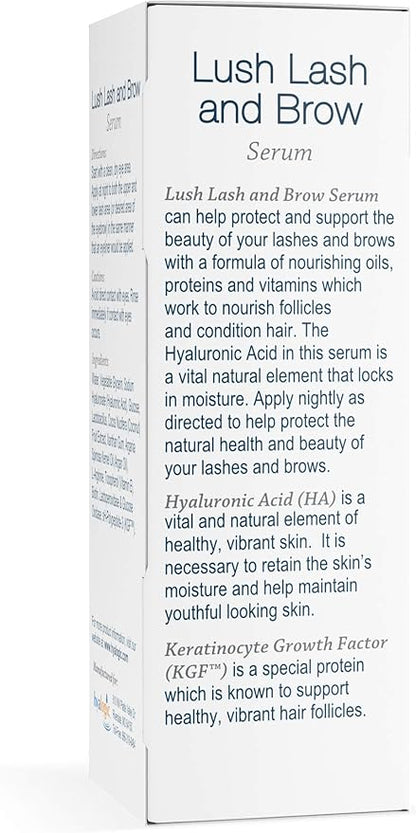 Lash & Brow Serum by Hyalogic - Eyelash and Brow Growth Serum Enriched w/Hyaluronic Acid, Argan Oil & KGF: Hypoallergenic Formula | Cruelty & Paraben-Free .17 fl. oz.(5ml)