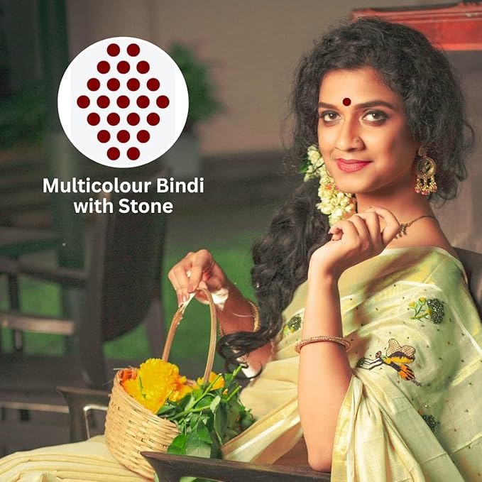 INDIAN C-A-R || Marron |Bindi Shiny Round Simple Plain Plain Bindi Sticker For Women & Girls For Regular & Outdoor Use | kumkum bindis | Round bindis |
