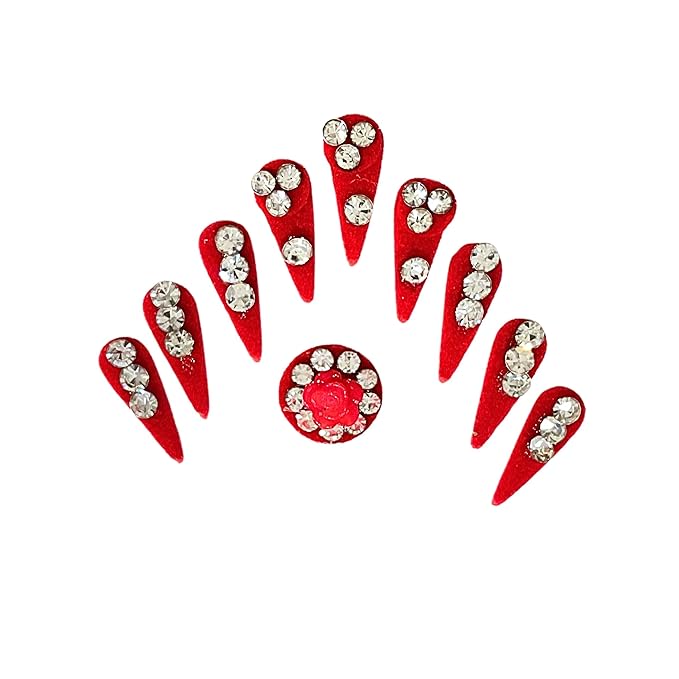 Handcrafted Small Maroon Tilak Bindis with Stones – Traditional Indian Forehead Bindis for Women, Elegant and Decorative Tilak for Special Occasions and Daily Wear (Design 1)