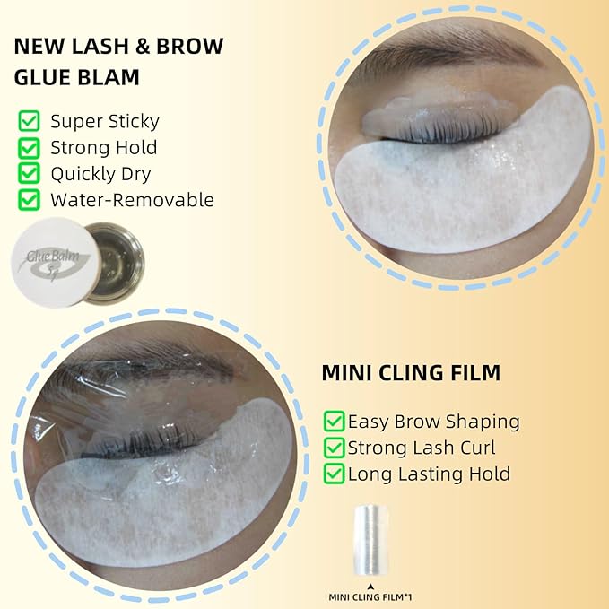 Lash Lift Kit and Brow Lamination Kit, 2 IN 1 Professional Lash Lifting & Eyebrow Lamination Kit with All tools, 6-8 Weeks Long Lasting, Suitable for Salon & Home Use