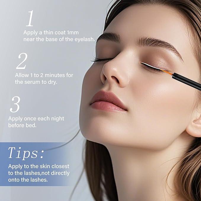 Eyelash Enhancing Serum - Lash Enhancing Serum with Advanced Natural Formula to Boost Longer Fuller and Thicker Looking Eyelashes and Eyebrows (4mL)
