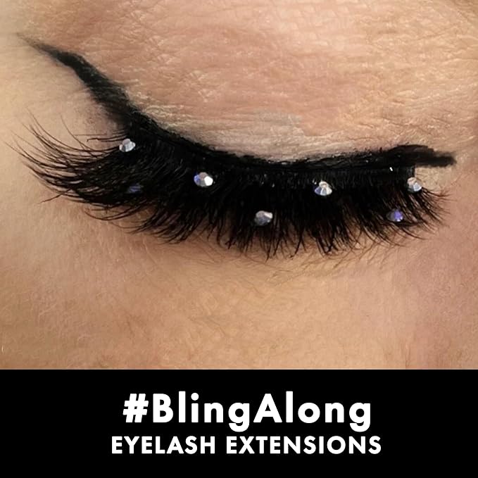 Gerard Cosmetics #BlingAlong #Lashes, Rhinestone Eyelashes for a Full and Flirty Look, Perfectly Curled False Lashes, Cruelty Free & Vegan (1 Pair)