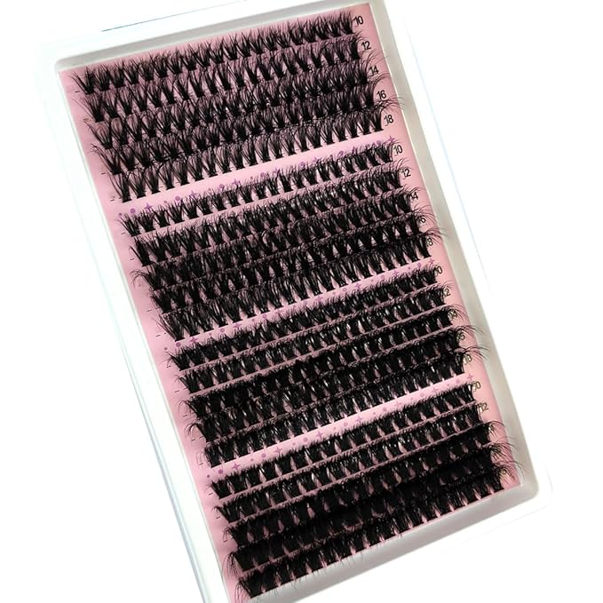 HBZGTLAD Fluffy Cluster Lashes 40D60D80D100D120D Natural Thick Eyelash Clusters D Curl Individual Lashes DIY Eyelashes Extension (40D60D80D100D)
