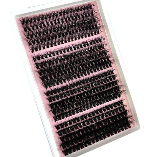HBZGTLAD Fluffy Cluster Lashes 40D60D80D100D120D Natural Thick Eyelash Clusters D Curl Individual Lashes DIY Eyelashes Extension (40D60D80D100D)