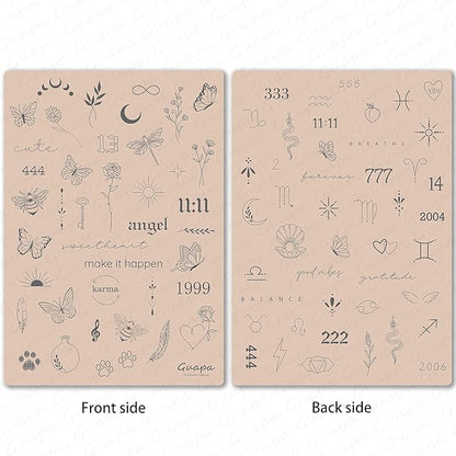 2 Pcs Tiny Tattoo Practice Skins, Small Deluxe Mini Silicone Finger Semi Permanent Tattoo Latex Pad for Training (Tiny #3 - Pink Pad -2PCS)