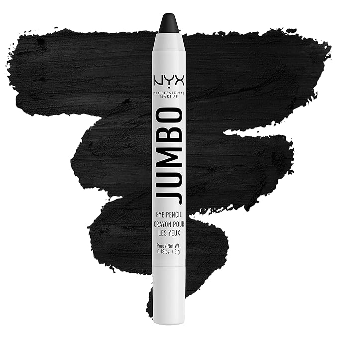 NYX PROFESSIONAL MAKEUP Jumbo Eye Pencil Duo - Black Bean & Frosting (Champagne) Blendable Eyeshadow Stick & Eyeliner Pencils