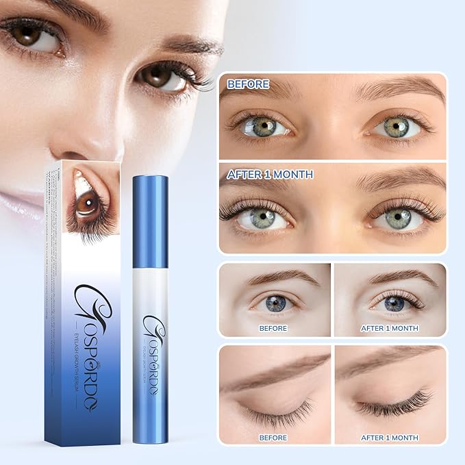 Eyelash Growth Serum - Rapid Eyebrow Growth Serum for Longer, Fuller Thicker Looking Lashes. Lash Serum for Natural Lashes or Lash Extensions & Brows 4.5ML