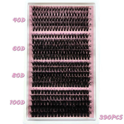 HBZGTLAD Fluffy Cluster Lashes 40D60D80D100D120D Natural Thick Eyelash Clusters D Curl Individual Lashes DIY Eyelashes Extension (40D60D80D100D)
