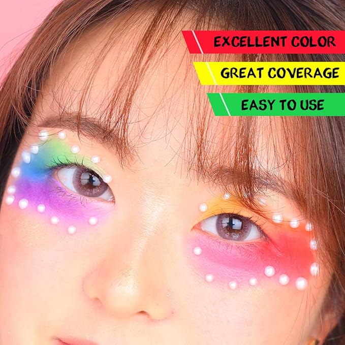 Bowitzki Professional Makeup Eye Primer Set Eyeshadow Base 10 Colors Eye Paint Cruelty-Free And Paraben-Free Eye Primer Multifunction Makeup Eye Shadow Colorful