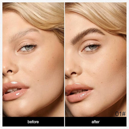 Microblading Eyebrow Pen, Liquid Eyebrow Pencil, Square Angled Eyebrow Brush Natural Hair-Like Brow, Long-Lasting, Waterproof Eyebrow Pen Easy To Color Quick Drying (01 Light Brown)