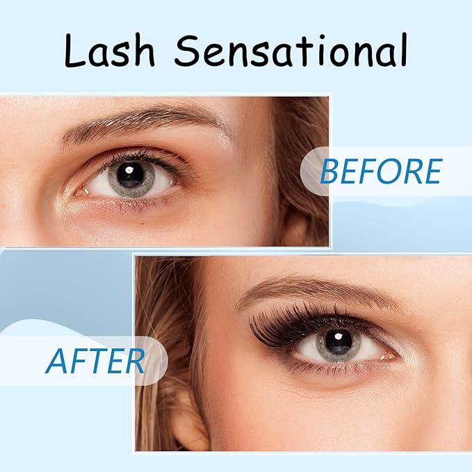 KevKev Lash Bond and Seal Waterproof Bond and Seal Lash Glue for Lash Clusters Mascara Wand Cluster Lash Glue Eyelash Bond and Seal Strong Hold for 72 Hours Avoid Stickiness (5ml+5ml)