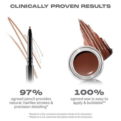 Morphe High Archiever Everyday Essentials Brow Kit - Precision Micro Eyebrow Pencil, Tinted Sculpting Brow Wax & 3-in-1 Brush for Shaping, Filling & Defining - Almond (3 Count)