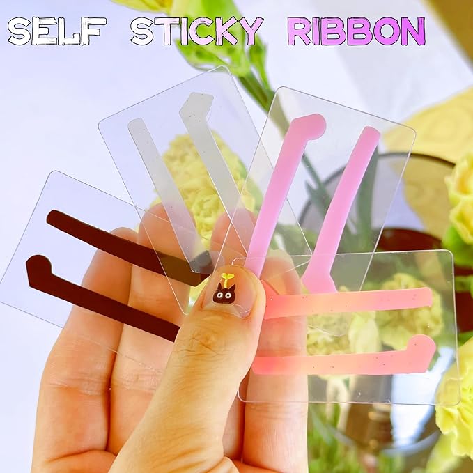 Lash Lift Ribbons Eyelash Lifting Shields Mate Mini Lami Lamination Roller Tool Soft Silicone Perm Rod Ribbon Gel Eyelash Perming Covers Mini Lash Tape String (Neon Color- Lash Lift Ribbon)