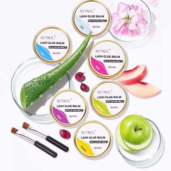 Lash Lift Glue Balm Eyelash Lifting Perm Green Apple Strong Hold Lash&Brow Perm Glue Balm Brow Adhesive Powerful Sticky Brow Lamination