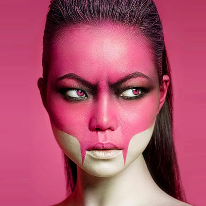 MEICOLY Pink Face Paint Stick(1.06Oz),Waterproof Sweatproof Pink Eye Black Softball/Baseball/Football,Cream Body Paint,Blendable Face Painting for Halloween Special Effects SFX Makeup