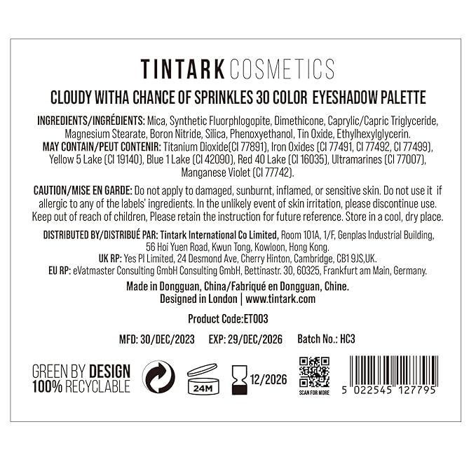 30 Colors Makeup Eyeshadow Palette for Beauty & Matte Metallic Shimmer Pearl Glitter Eye Shadow Pallet & Rainbow Colorful Eye Makeup for Girls & Highly Pigment Eyeshadow Cosmetics