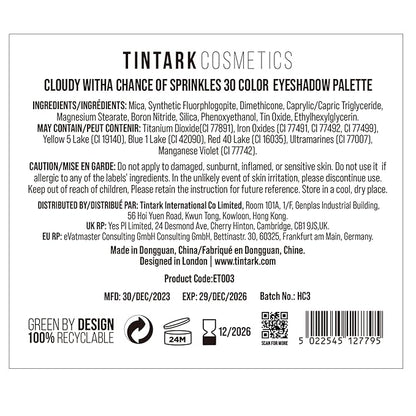 30 Colors Makeup Eyeshadow Palette for Beauty & Matte Metallic Shimmer Pearl Glitter Eye Shadow Pallet & Rainbow Colorful Eye Makeup for Girls & Highly Pigment Eyeshadow Cosmetics