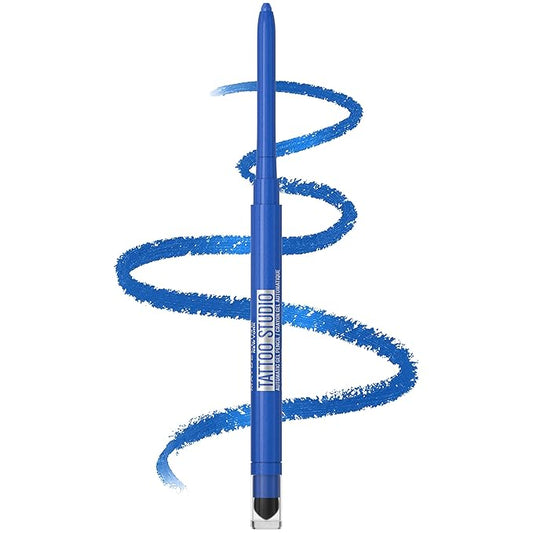 Maybelline Tattoo Studio Automatic Gel Pencil Waterproof Eyeliner, Blendable, Smudge Resistant, Matte Eyeliner For Up To 36HR Wear, Sleepless Sapphire