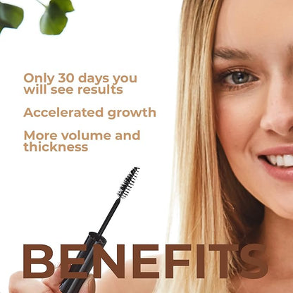 Eyebrow and Eyelash Serum - With Castor Oil, Capilmax, Caviar and Natural Extracts – Eyelash Growth Serum - Eyebrow Growth Serum - For More Volume and Thickness - 10ML