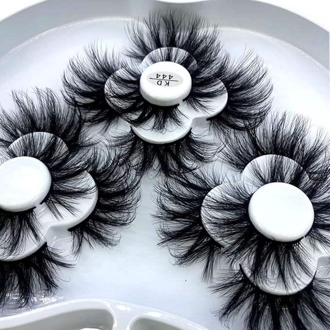 HBZGTLAD 9 pairs Natural Long False Eyelashes 25mm 5d Mink Eyelashes Thick Full Strip Lashes Luxury Makeup Dramatic Lashes 3D Mink Lashes (KD-444)