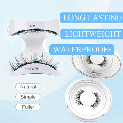 Elara Craft Magnetic Eyelashes with Applicator,Reusable Magnetic Eyelashes Natural Look,Easy to Wear and Remove Soft Lashes kit No Glue or Liner Needed(Fuller)