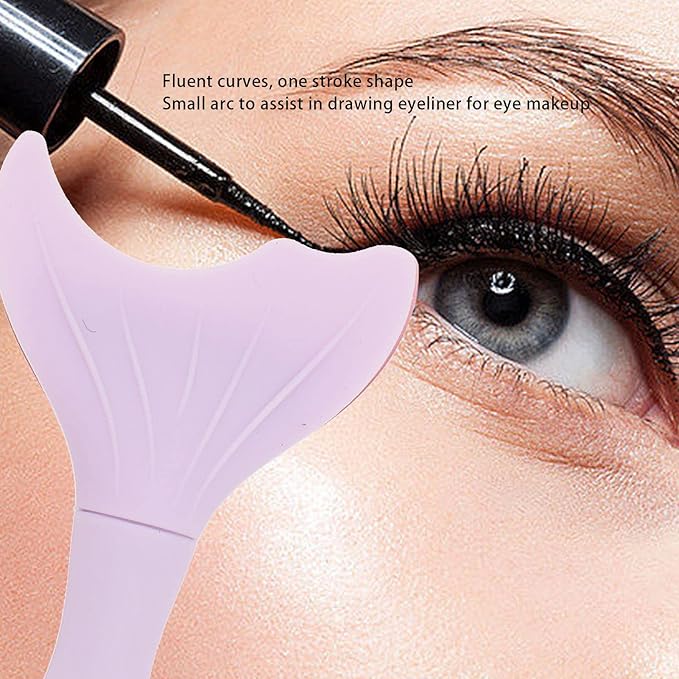 Stencil Set, Mascara Applicator Guard, Reusable Eyeshadow and Stencils Pad Kit, Easy to Use Eye Makeup Tool with,
