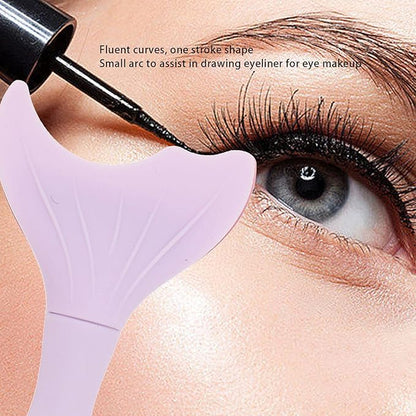 Stencil Set, Mascara Applicator Guard, Reusable Eyeshadow and Stencils Pad Kit, Easy to Use Eye Makeup Tool with,