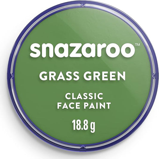 Snazaroo Classic Face and Body Paint, 18.8g (0.66-oz) Pot, Grass Green