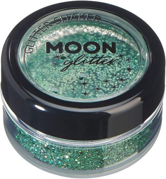 Holographic Glitter Shakers 100% Cosmetic Glitter for Face, Body, Nails, Hair and Lips - 0.17oz - Green