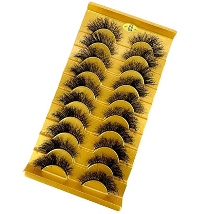 HBZGTLAD Soft Mink Eyelashes 3D Curl Winged End Eye Elongated Fake Lashes Thick Handmade Natural False Eyelash Messy Cross Lash Wholesale (6D29)