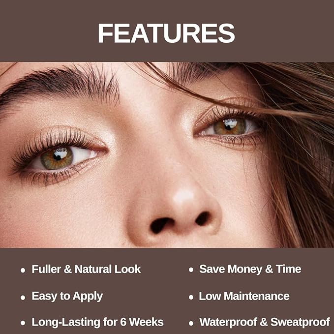 Lash Color Kit - Professional Eyelash and Brow Color Set with Natural Effect, Lasts 6 Weeks, Safe & Easy to Use for Salon Home (7ml, Brown)