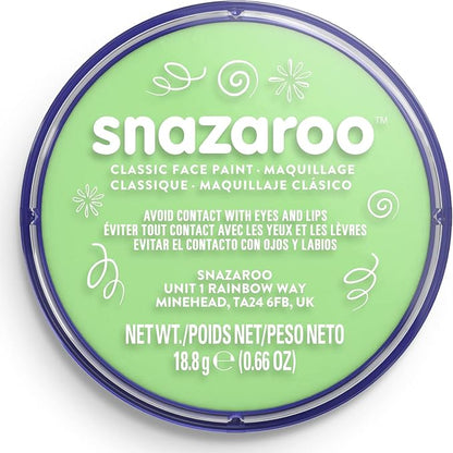 Snazaroo Classic Face and Body Paint, 18.8g (0.66-oz) Pot, Pale Green