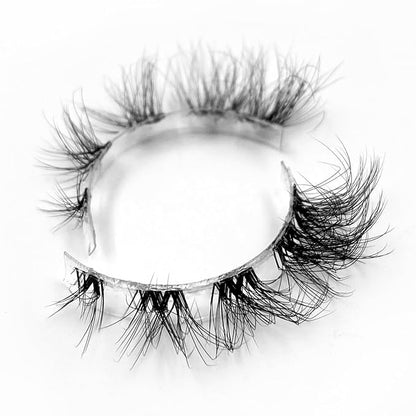 HBZGTLAD NEW 7pairs Cat eye Eyelashes 3D Natural False Lashes 5d Fluffy Soft Cross Manga Lashes Wispy Natural Eyelash Extension Makeup (5D-D06)