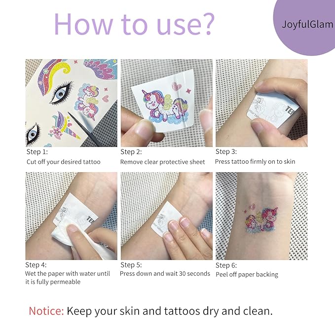 Glitter Face Tattoos For Kids Cat Deer Face Makeup Paint for Kids Boys Girls Party Bag Filler Birthday Party Supplies Favors Unicorn Mermaid Toddler Temporary Tattoo Stickers