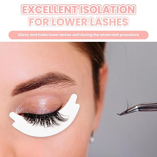 100 Pairs Eyelash Under Eye Pads for Lash Extensions Lint Free Eyelash Tech Supplies Sticky Eye Lash Lift Patches No Tape Needed Fit Most Eye Shape Must Haves Beauty Tool for Eyelash Women