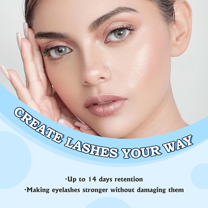 KevKev Overnight Lash Sealer Lash Cluster Seal Lash Sealant for DIY Eyelash Extensions Silicone Brush Cluster Lash Seal Extend Lash Wear Up to 14 Days Easy to Remove 7ml Black