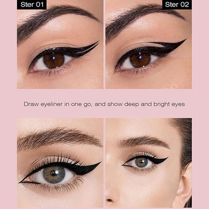 Matte Black Eyeliner Pen - Smudge-Proof Formula, Easy to Apply, Vegan & Cruelty Free, Ideal for Winged Liner Looks