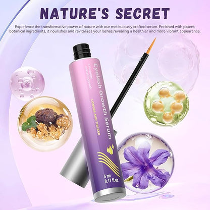 Eyelash Enhance Serum - Eyelash Enhancers & Primers - Purple - Promotes Natural Lash Growth for Longer, Fuller Lashes