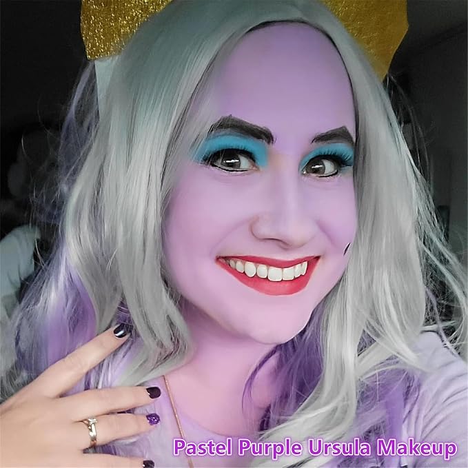 Go Ho Pastel Purple Face Paint Washable for Halloween Makeup,Creamy to Gel Water Based Pastel Purple Body Paint Full Coverage forCosplay SFX Costumes Festivals Makeup,25g